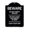 Signmission Beware Do Not Tempt Thieves Do Not Leave Valuables in View Lock Your Car Alum, 24" H, BW-1824-24328 A-DES-BW-1824-24328 - alternate 1